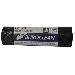 Пакеты для мусора 120л/10шт, черные