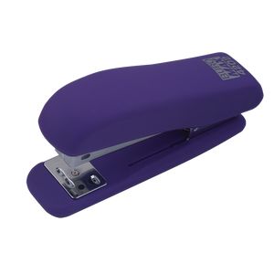 Степлер пластиковий "RUBBER TOUCH" BUROMAX, 20 аркушів, (скоби №24; 26), фіолетовий
