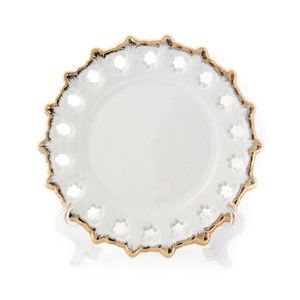 Тарелка с золотой каймой D 160 мм