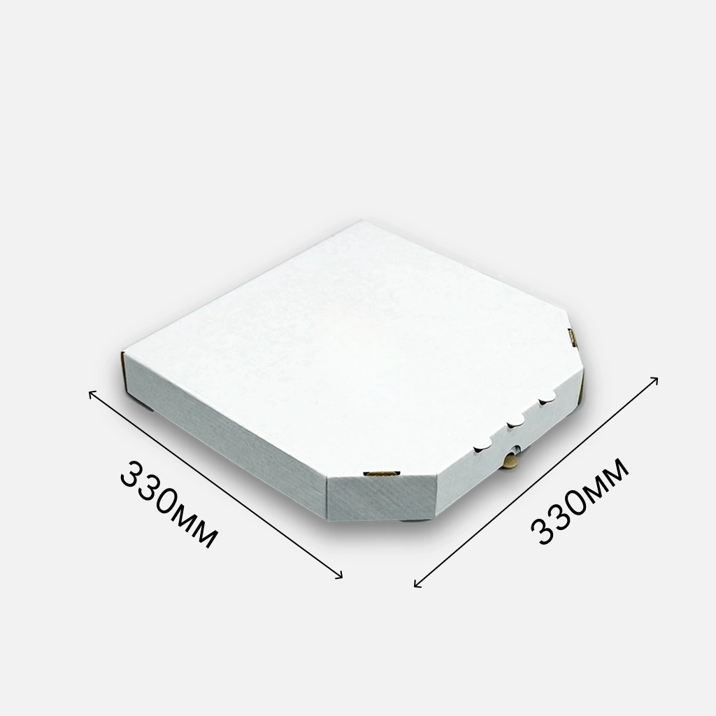 Коробка для пиццы белая 330х330х40 см (50ш)