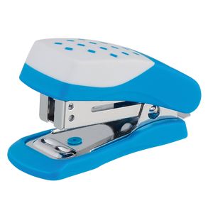 Степлер пластиковий "ШАХМАТКА МІНІ" BUROMAX, 20 аркушів, (скоби №24; 26), блакитний