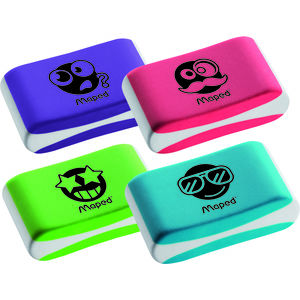 Ластик ESSENTIALS SOFT COLOR, дисплей, ассорти