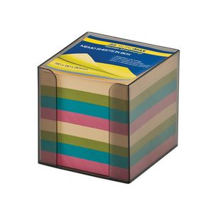 Бокс с цветной бумагой 90х90х90мм., дымчатый