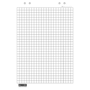 Блок паперу для фліпчартів, 20 аркушів, клітинка, 64х90см