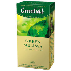 Чай зеленый GREEN MELISSA 1,5гх25шт., "Greenfield" , пакет