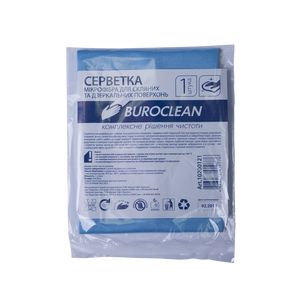 Салфетка микрофибра для стекла и зеркал Buroclean 30х30