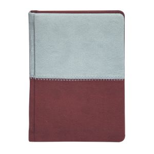 Ежедневник недатированный QUATTRO, A6, бордовый+серый