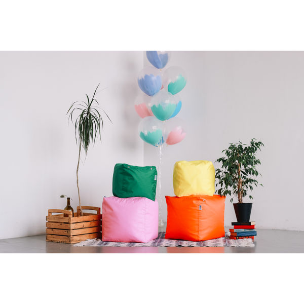 Бескаркасный пуфик-кубик 35 см